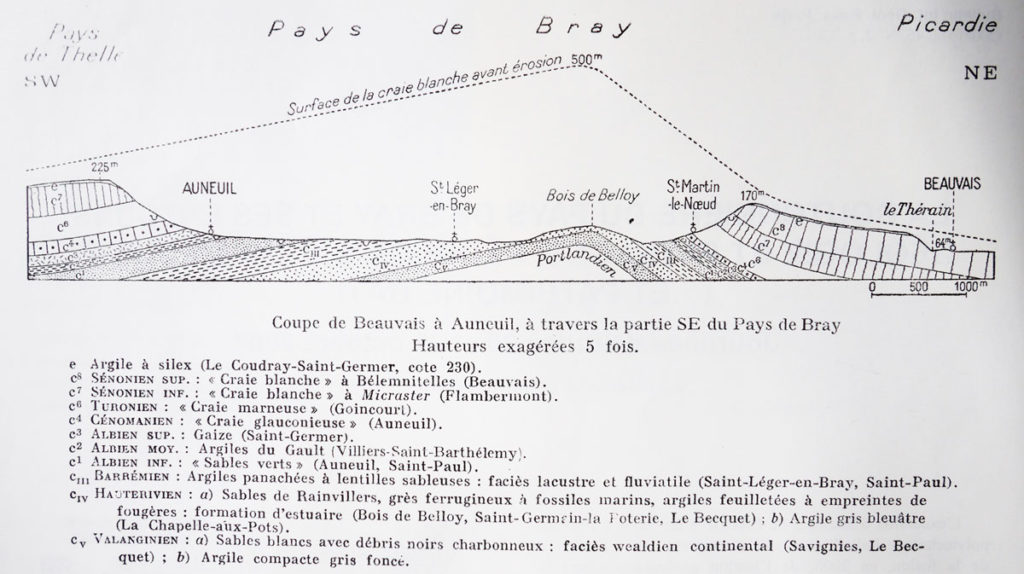 Coupe type de l’anticlinal du Bray